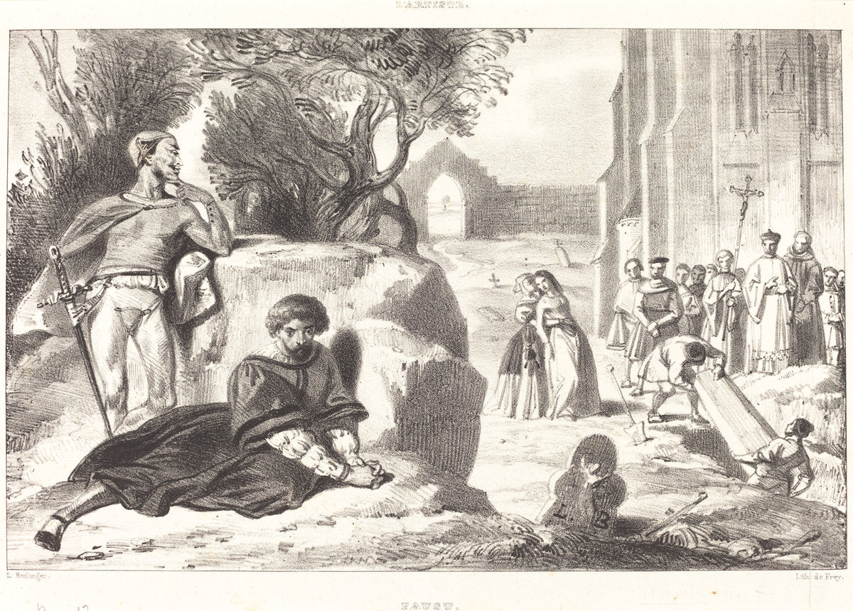 Scenes from Faust by Louis-Candide Boulanger (French, 1806 - 1867), 16X12"(A3)Poster Print