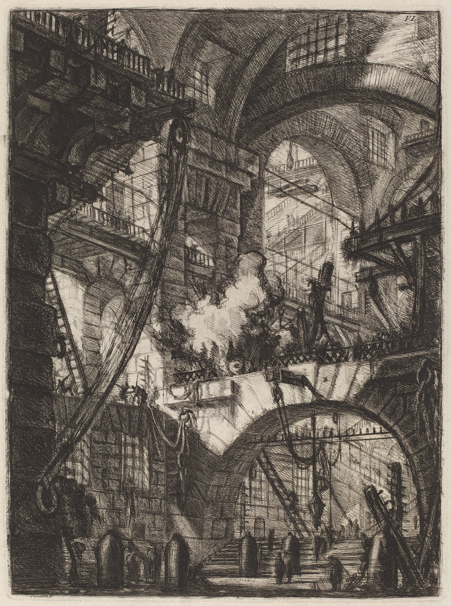 The Smoking Fire by Giovanni Battista Piranesi (Italian, 1720 - 1778), 16X12"(A3)Poster Print