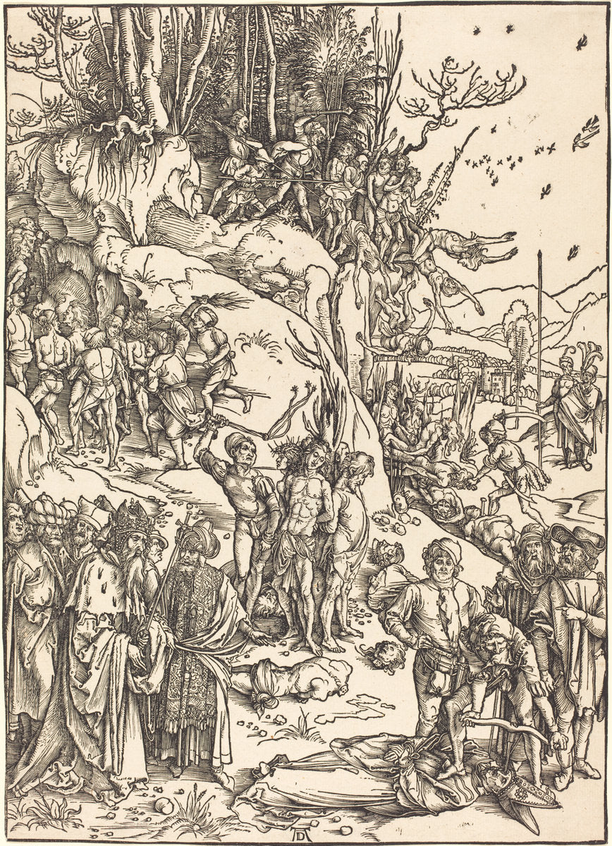 The Martyrdom of the Ten Thousand by Albrecht Dürer (German, 1471 - 1528), 16X12"(A3)Poster Print