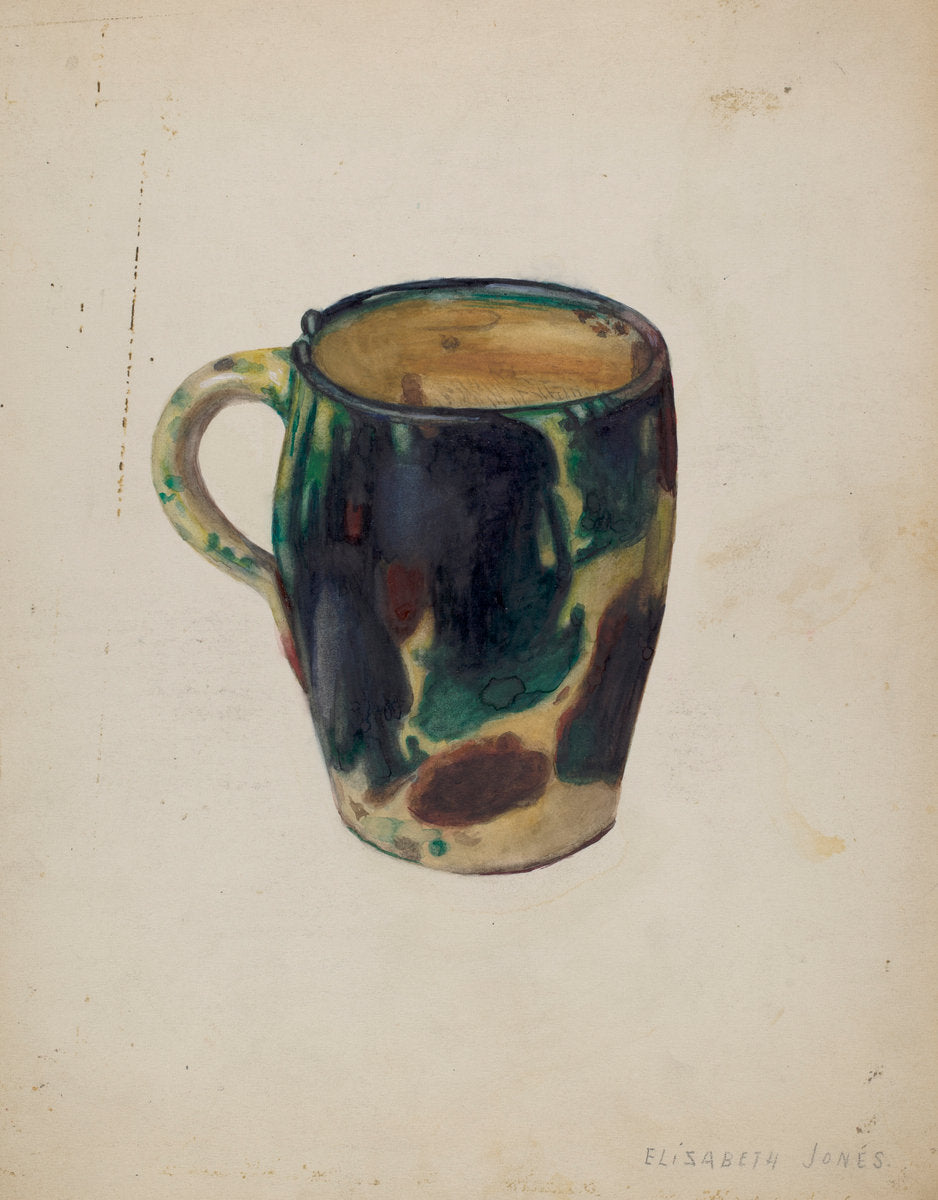 Large Mug by Elizabeth Jones (American, active c. 1935), 16X12"(A3)Poster Print