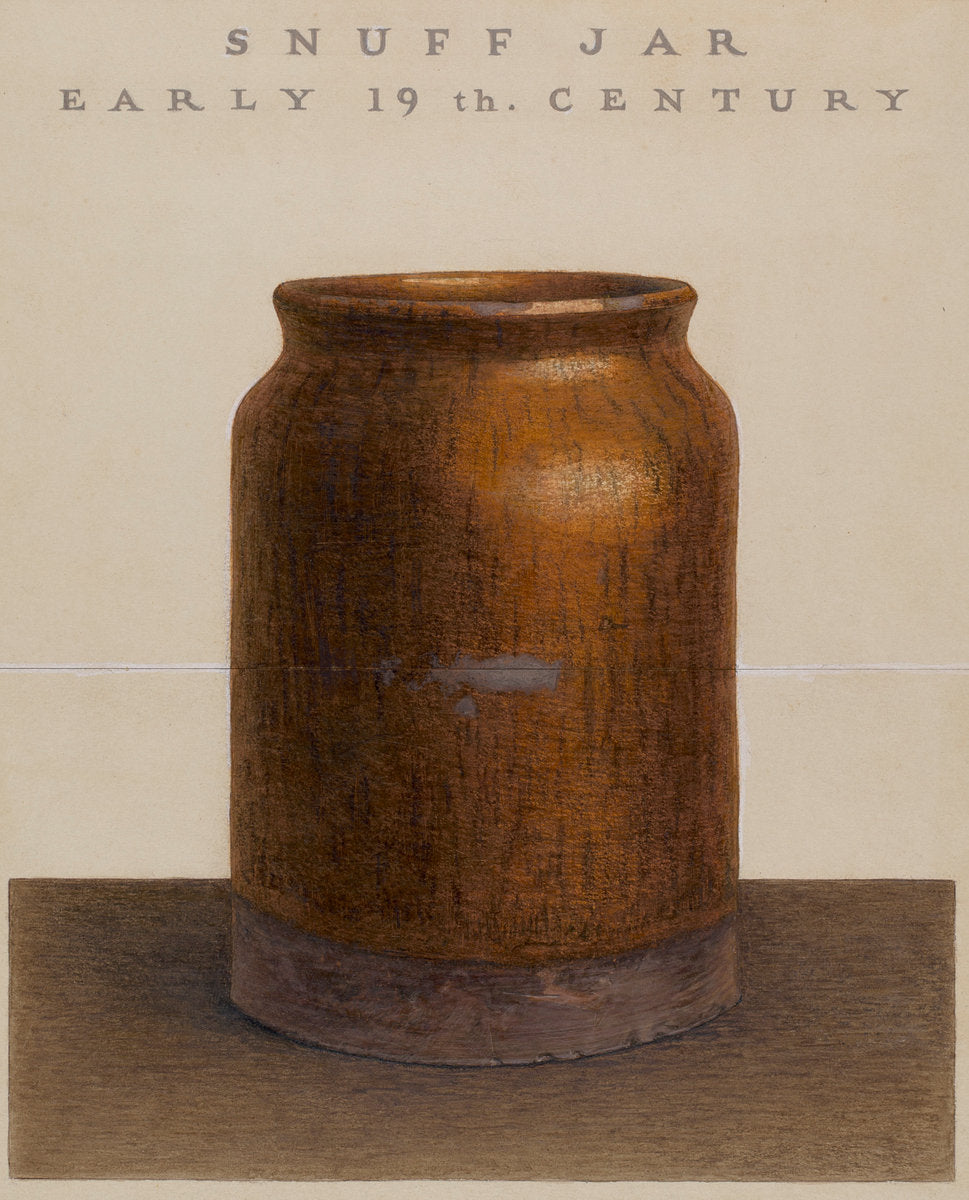 Snuff Jar by Guido Metelli (American, active c. 1935), 16X12"(A3)Poster Print