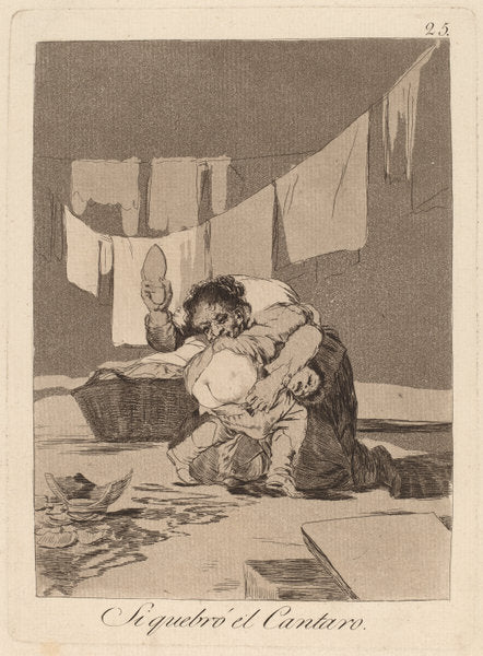 Si quebro el cantaro (Yes He Broke the Pot) by Francisco de Goya (Spanish, 1746 - 1828), 16X12"(A3)Poster Print