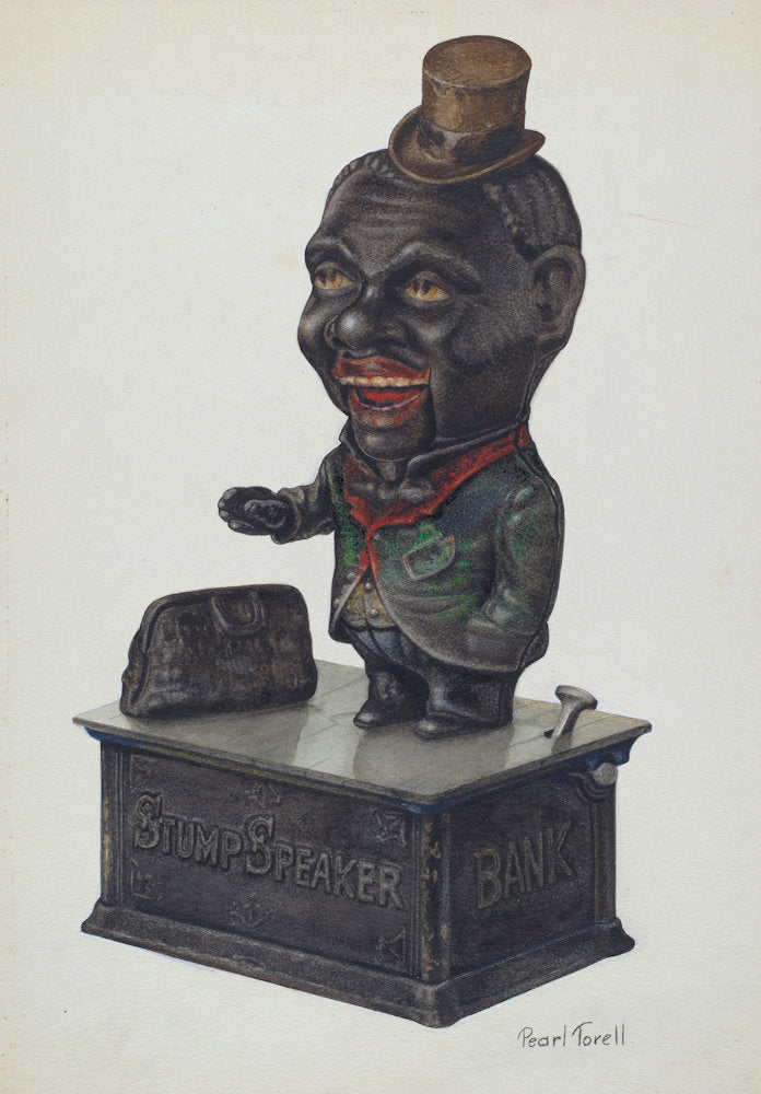 Toy Bank: Stump Speaker by Pearl Torell (American, active c. 1935), 16X12"(A3)Poster Print