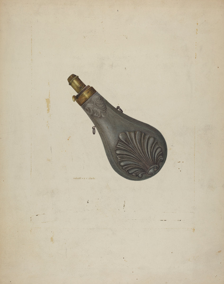 Powder Flask by Robert Clark (American, active c. 1935), 16X12"(A3)Poster Print