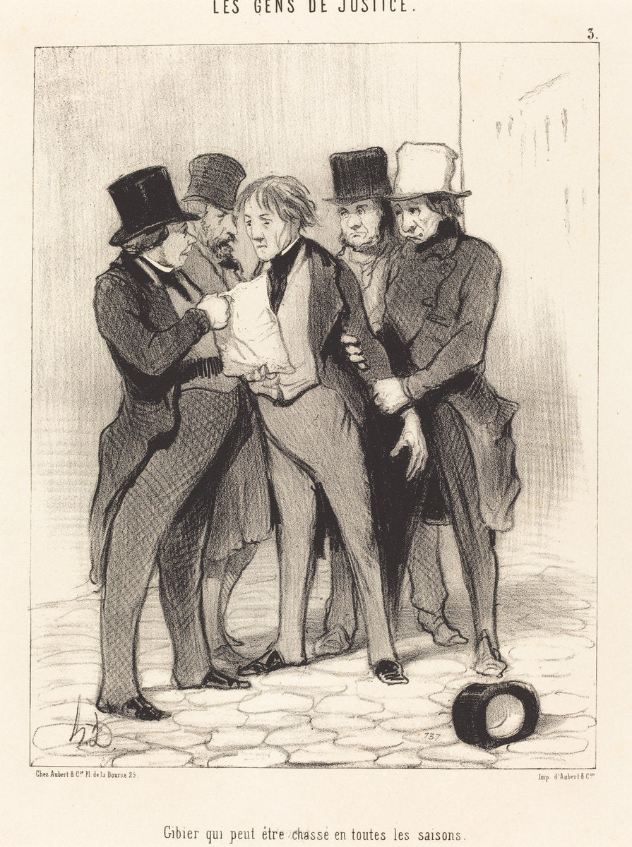 Gibier qui peut être chassé en toutes les saisons by Honoré Daumier (French, 1808 - 1879), 16X12"(A3)Poster Print