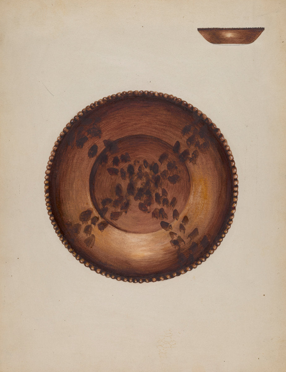 Pie Plate by Anna Aloisi (American, born c. 1890, died early 1950s), 16X12"(A3)Poster Print
