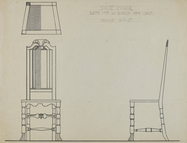Side Chair by Lawrence Phillips (American, active c. 1935), 16X12"(A3)Poster Print