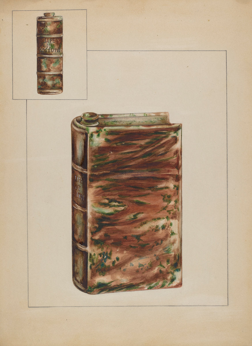 Book Bottle by Anna Aloisi (American, born c. 1890, died early 1950s), 16X12"(A3)Poster Print