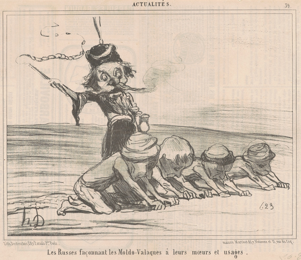 Les facconnant les Moldo-Valaques ... by Honoré Daumier (French, 1808 - 1879), 16X12"(A3)Poster Print