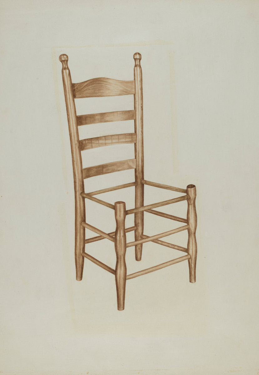 Chair by Louita Gourley (American, active c. 1935), 16X12"(A3)Poster Print