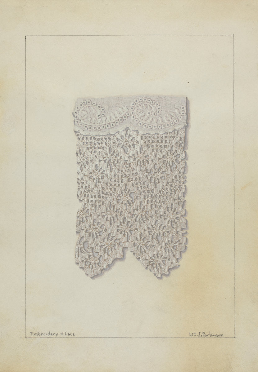 Crochet by William Parkinson (American, active c. 1935), 16X12"(A3)Poster Print