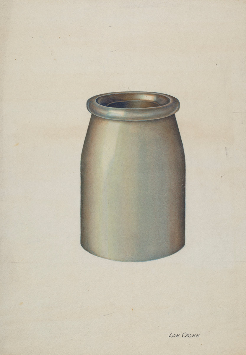 Stoneware Jar by Lon Cronk (American, active c. 1935), 16X12"(A3)Poster Print