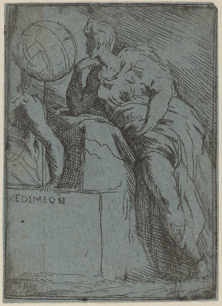 Endymion by Master F.P. after Parmigianino (Italian, active mid 16th century), 16X12"(A3)Poster Print