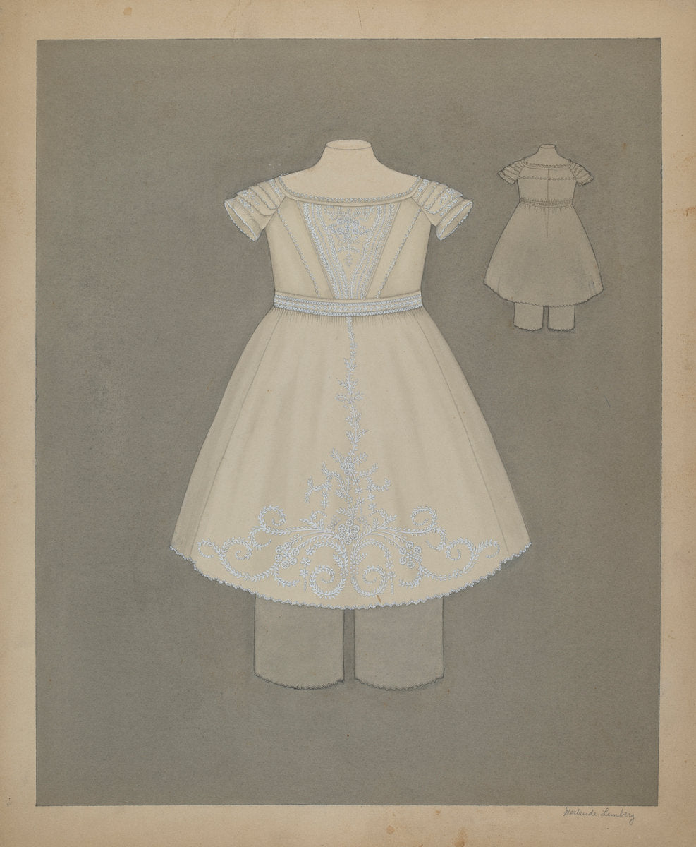 Child's Dress by Gertrude Lemberg (American, active c. 1935), 16X12"(A3)Poster Print