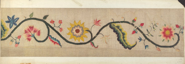 Crewel Embroidery (Border) by Lawrence Peterson (American, active c. 1935), 16X12"(A3)Poster Print