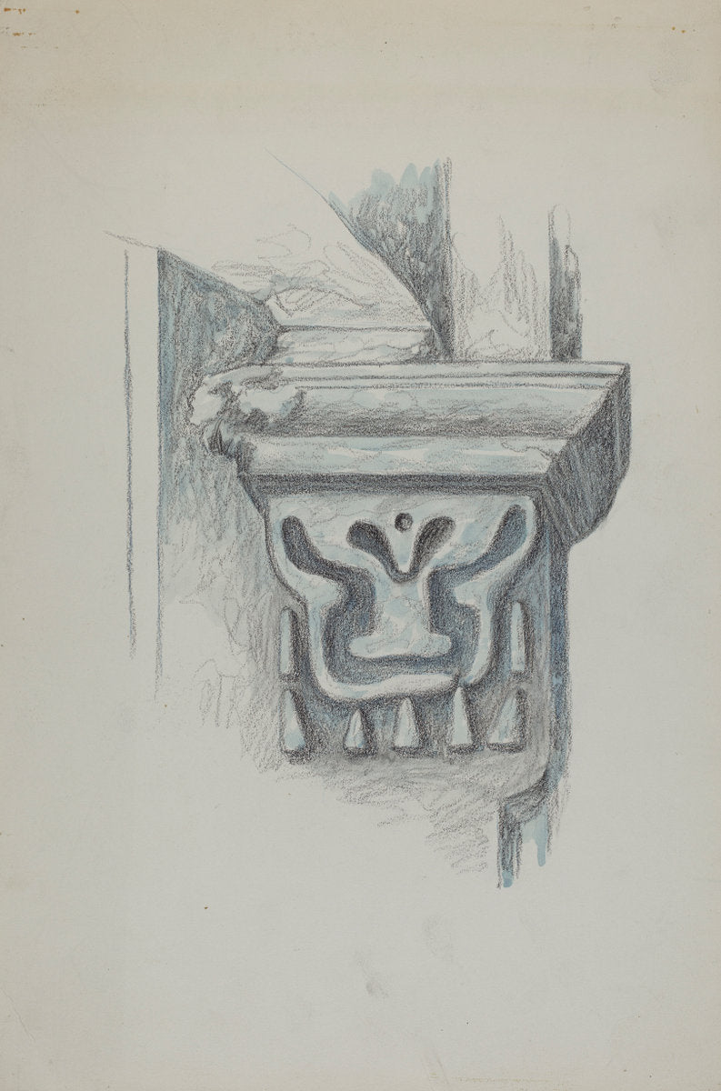 Architectural Detail by Harry Mann Waddell (American, active c. 1935), 16X12"(A3)Poster Print
