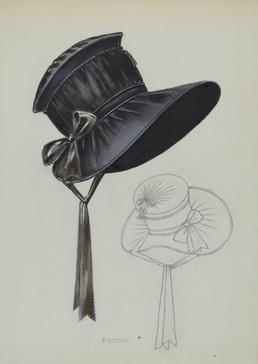 Bonnet by Jean Peszel (American, active c. 1935), 16X12"(A3)Poster Print