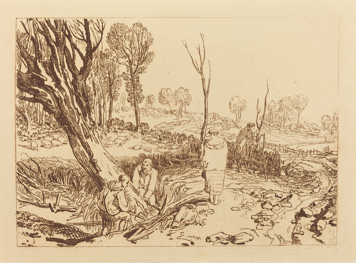 Hedging and Ditching by Joseph Mallord William Turner (British, 1775 - 1851), 16X12"(A3)Poster Print