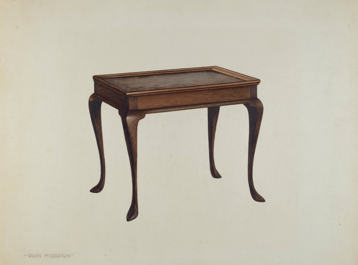 Tea Table by Owen Middleton (American, active c. 1935), 16X12"(A3)Poster Print