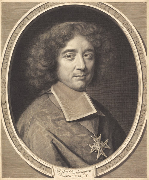 Cardinal de Bouillon by Robert Nanteuil (French, 1623 - 1678), 16X12"(A3)Poster Print