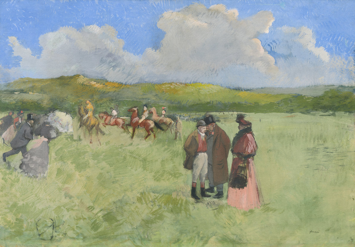 The Race Track by Jean-Louis Forain (French, 1852 - 1931), 16X12"(A3)Poster Print