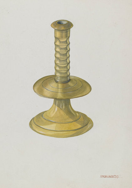 Candlestick by Irene M. Burge (American, active c. 1935), 16X12"(A3)Poster Print