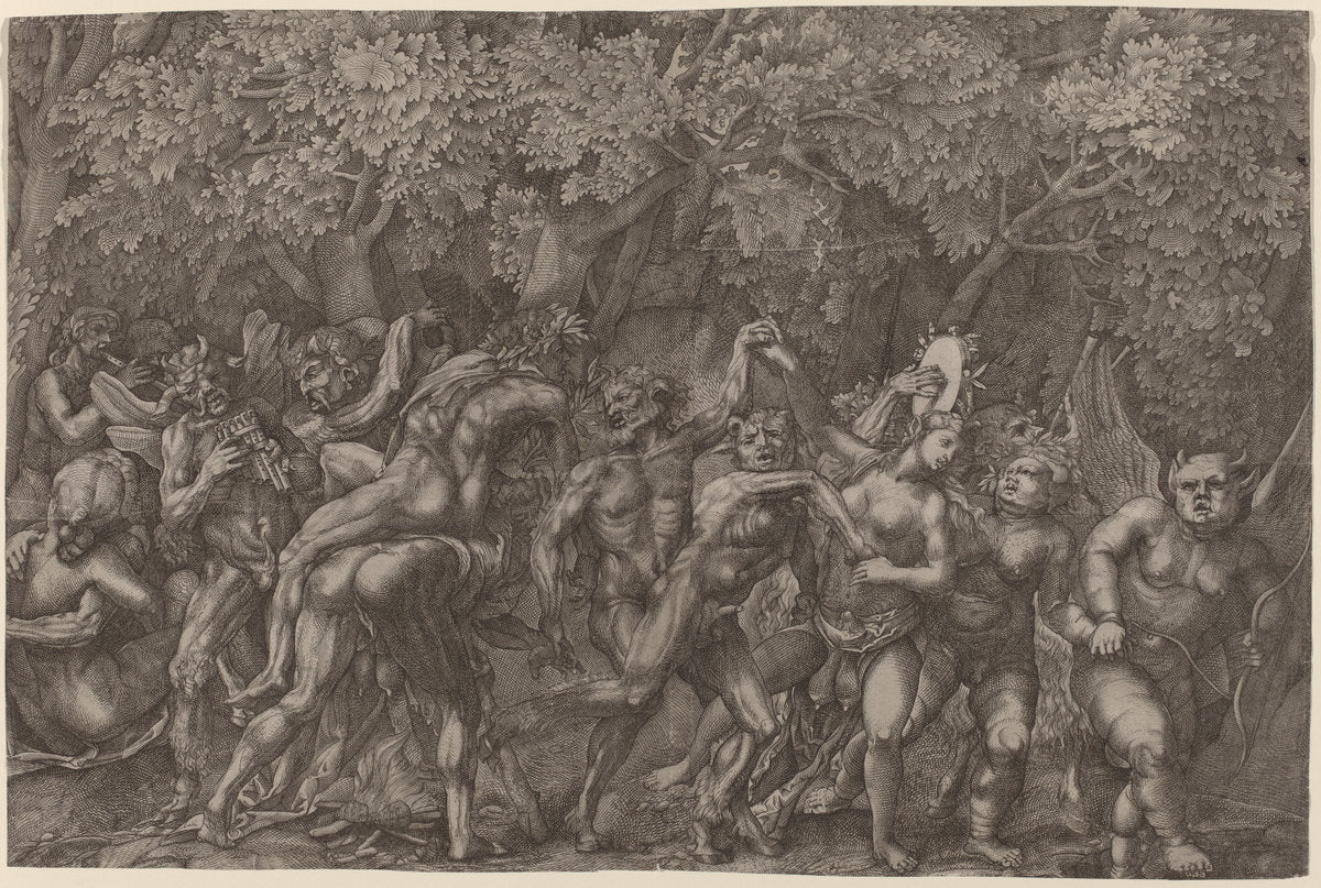 Bacchanale by Giulio Sanuto (Italian, active c. 1540 - active 1580), 16X12"(A3)Poster Print