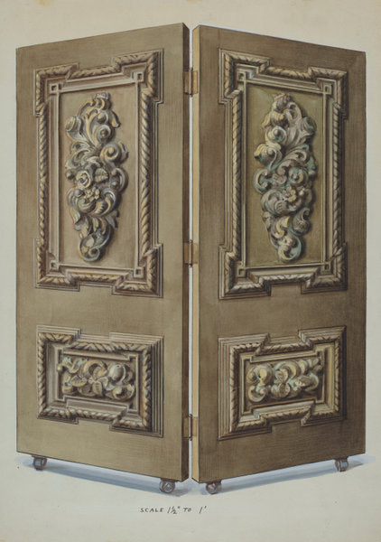 Doors by Alfred Koehn (American, active c. 1935), 16X12"(A3)Poster Print