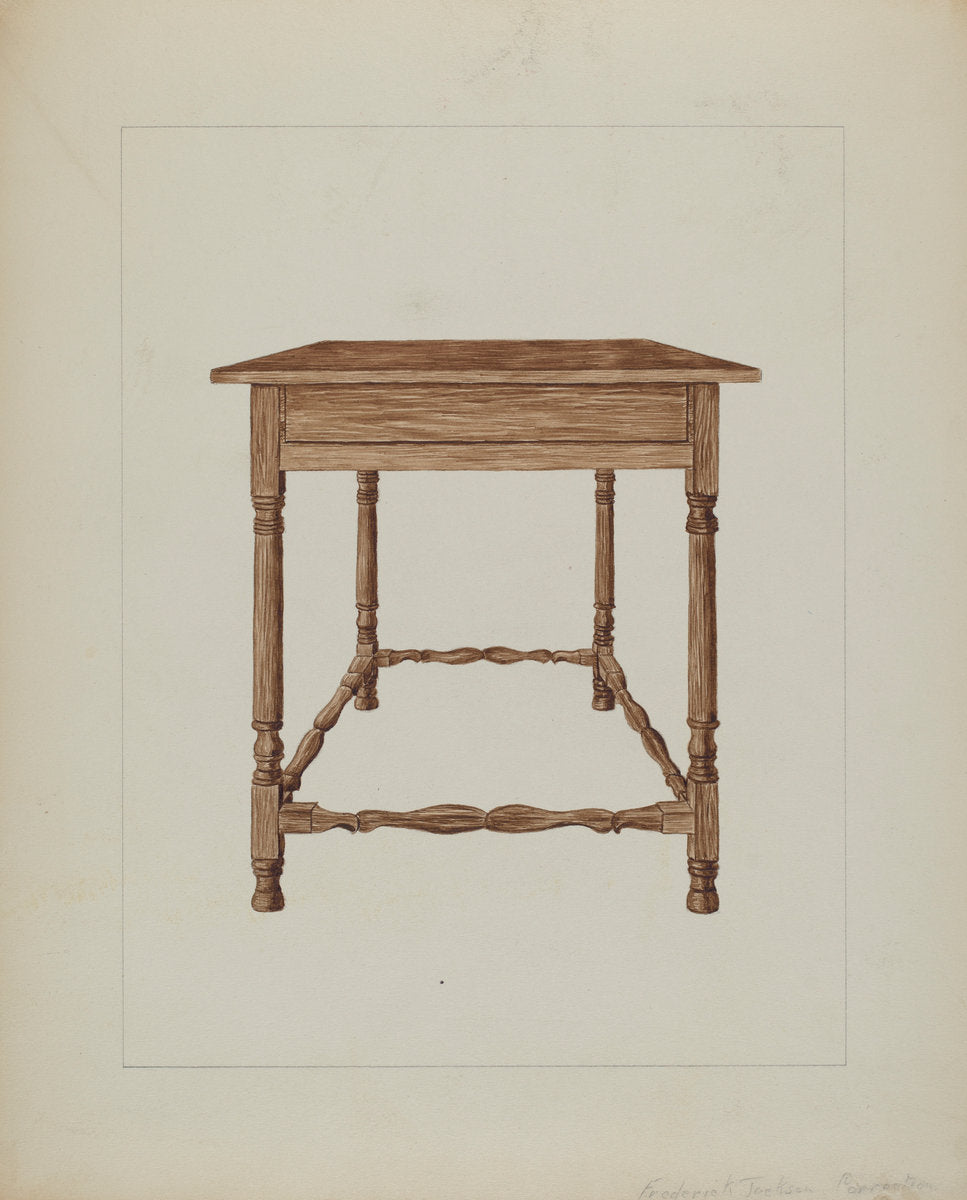 Table by Frederick Jackson (American, active c. 1935), 16X12"(A3)Poster Print
