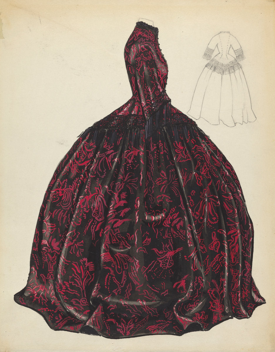 Dress by Dorothy Gernon (American, active c. 1935), 16X12"(A3)Poster Print
