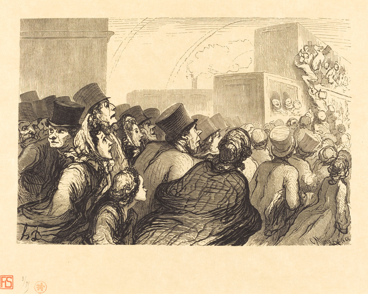 Les Voyageurs du dimanche by Charles Maurand after Honoré Daumier (French, active 1863/1881), 16X12"(A3)Poster Print