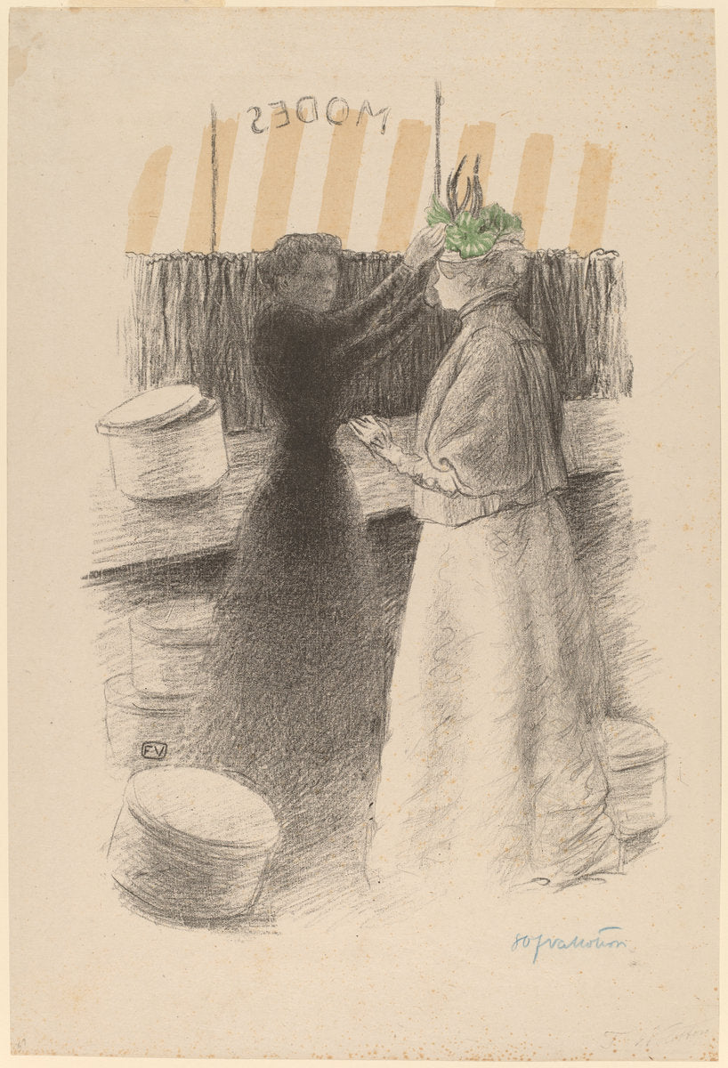 The Green Hat (Le chapeau vert) by Félix Vallotton (Swiss, 1865 - 1925), 16X12"(A3)Poster Print