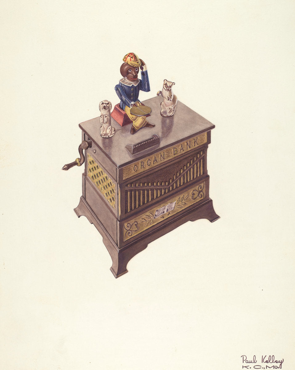 Toy Bank by Paul Kelly (American, active 1930s), 16X12"(A3)Poster Print