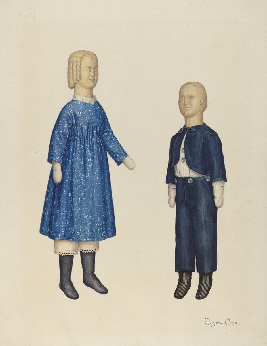 Dolls by Eugene Croe (American, active c. 1935), 16X12"(A3)Poster Print