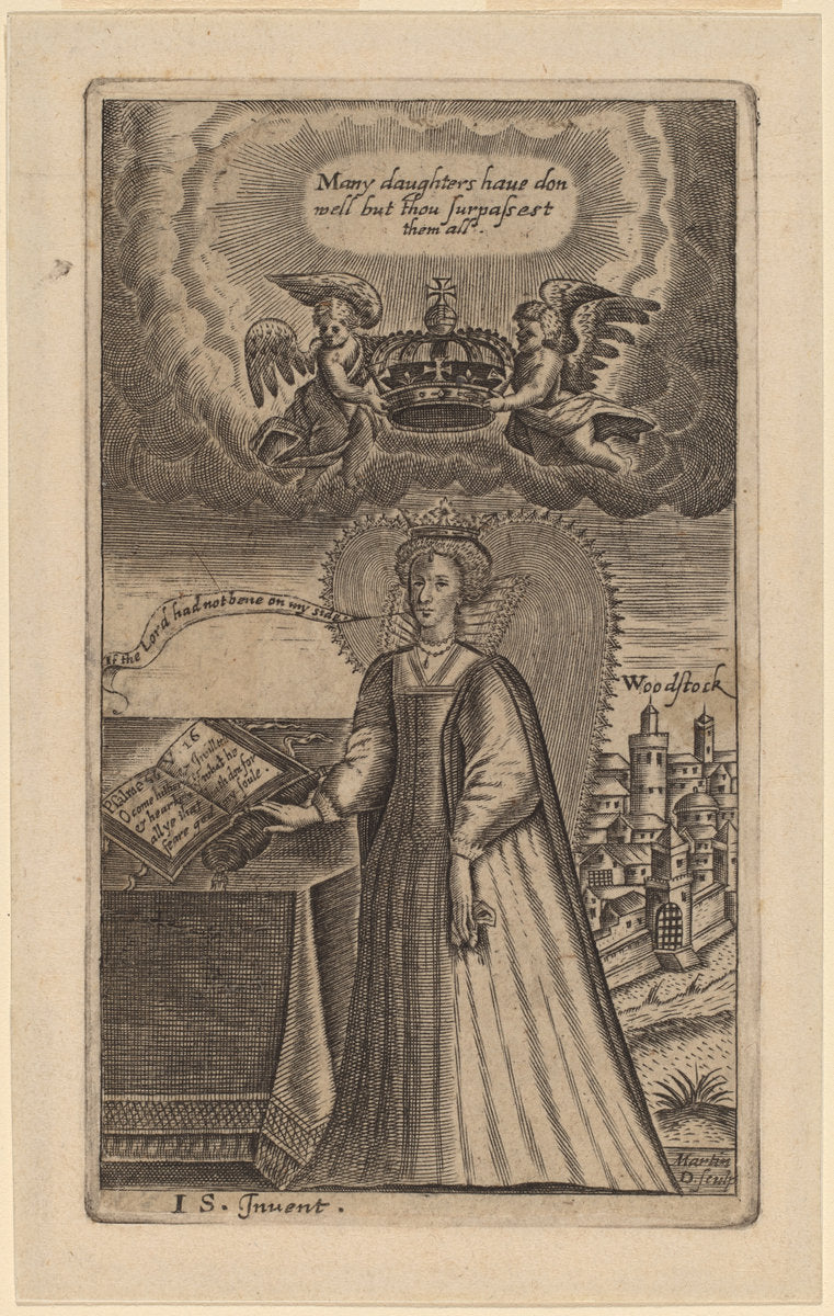 Queen Elizabeth by Martin Droeshout (Flemish, born c. 1570), 16X12"(A3)Poster Print