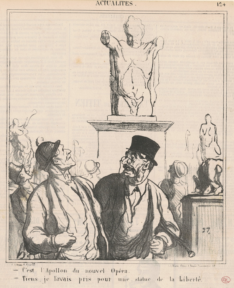 C'est l'apollon du nouvel opéra by Honoré Daumier (French, 1808 - 1879), 16X12"(A3)Poster Print