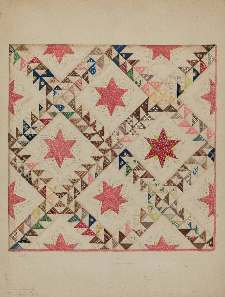 Bedspread by Henry Granet (American, active c. 1935), 16X12"(A3)Poster Print