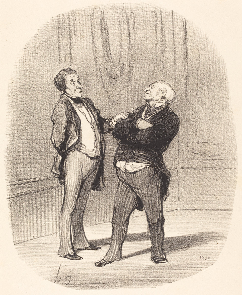 Il y a la guerre... les loyers vont... diminuer... by Honoré Daumier (French, 1808 - 1879), 16X12"(A3)Poster Print