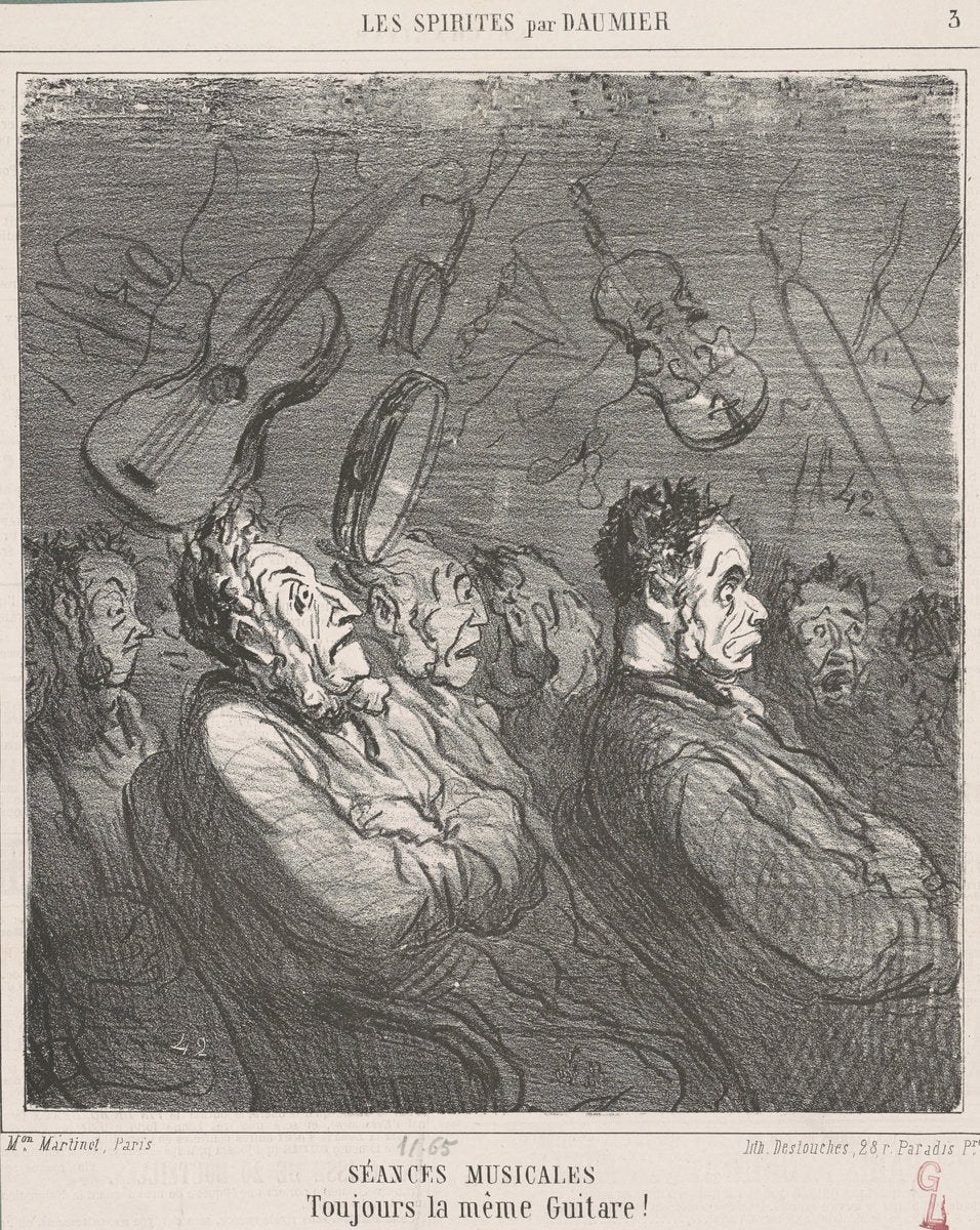 Séances musicales by Honoré Daumier (French, 1808 - 1879), 16X12"(A3)Poster Print