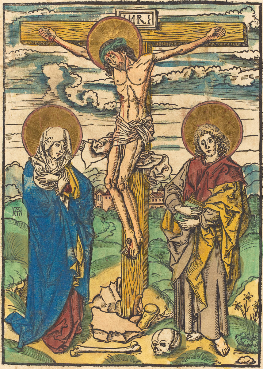 c. 1500/1525 by German 16th Century (Christ on the Cross), 16X12"(A3)Poster Print