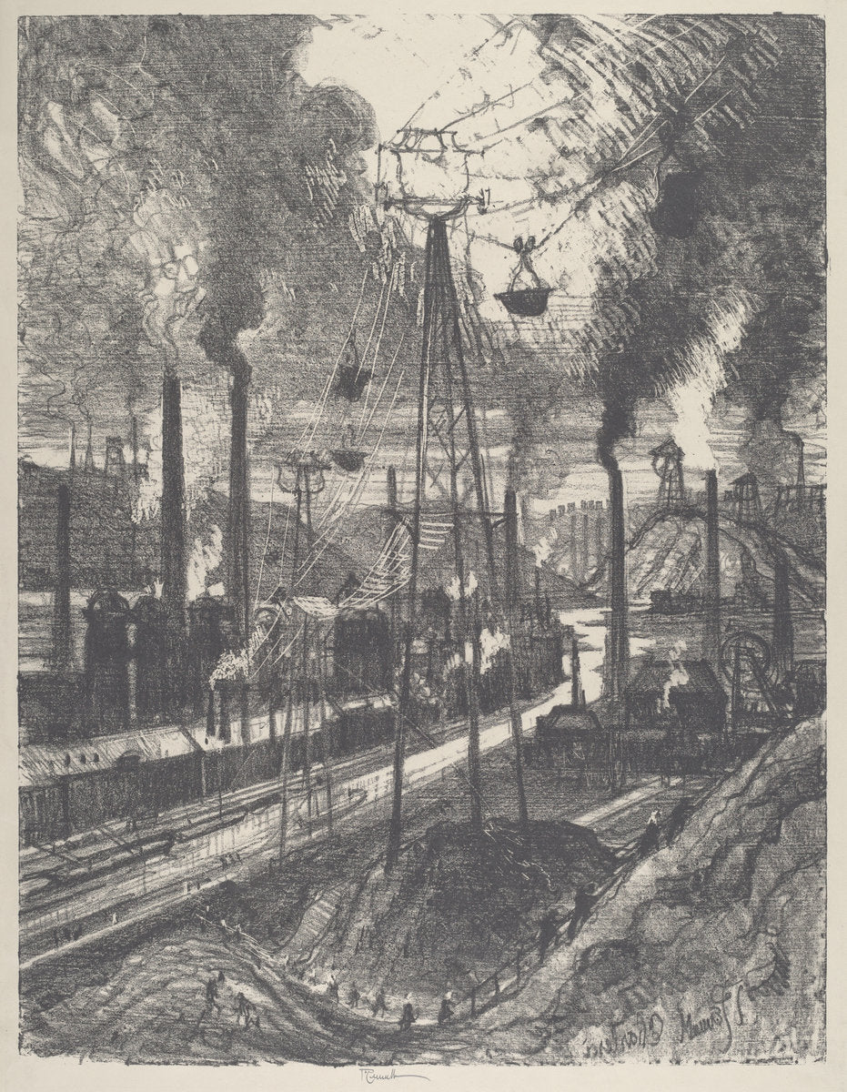 The Travellers, Charleroi by Joseph Pennell (American, 1857 - 1926), 16X12"(A3)Poster Print