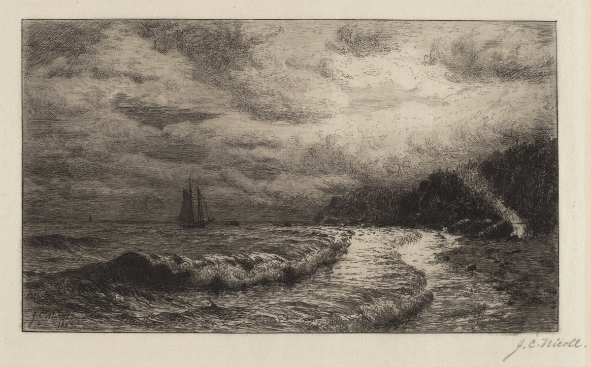 A Smuggler's Landing Place by James Craig Nicoll (American, 1846 - 1918), 16X12"(A3)Poster Print