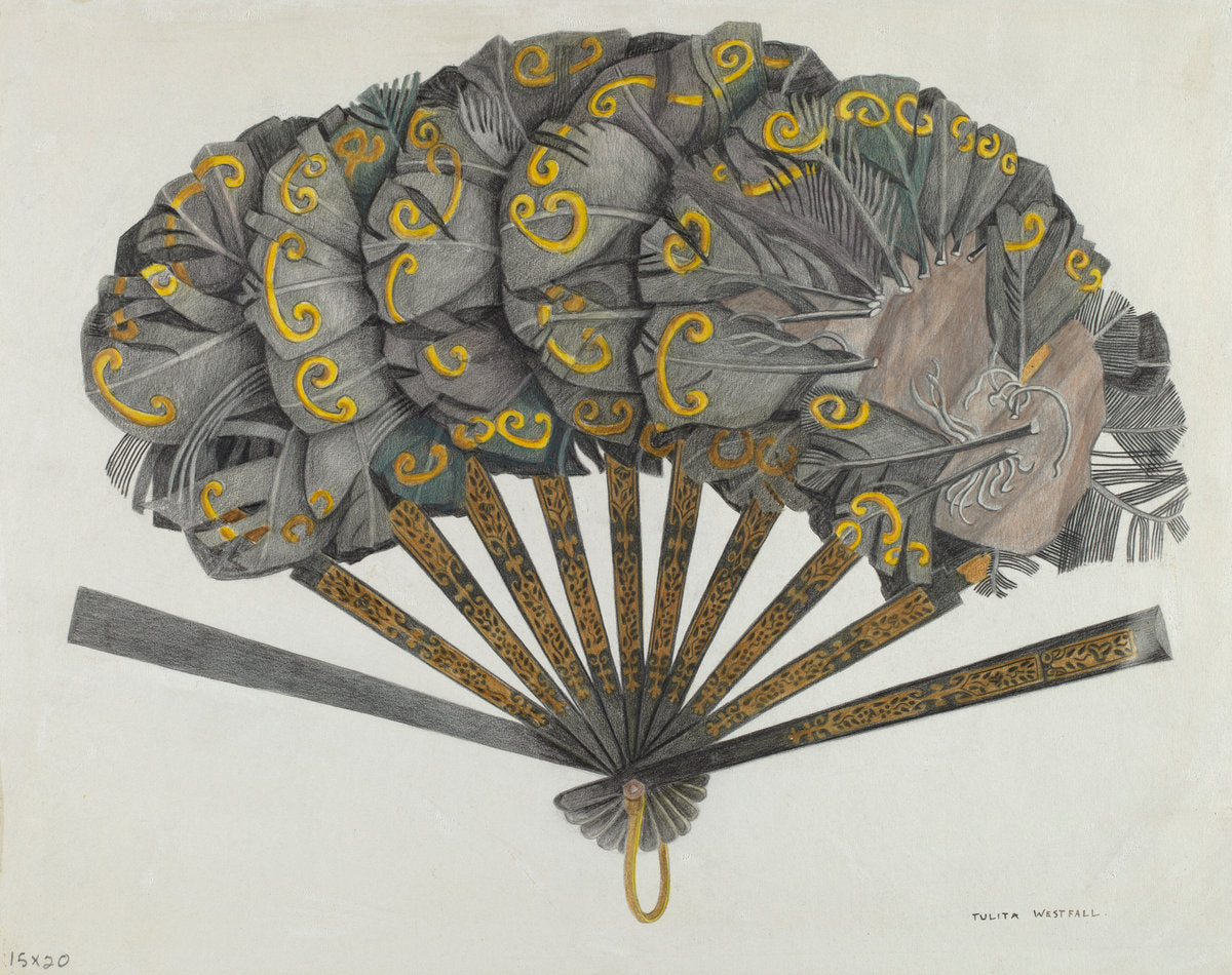 Feather Fan by Tulita Westfall (American, active c. 1935), 16X12"(A3)Poster Print