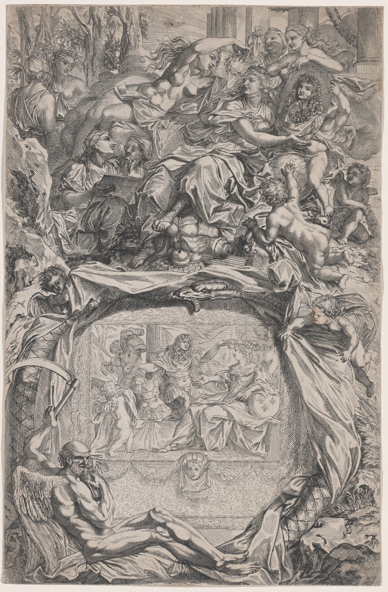 France Crowned with Victory by Louis XIV by François Verdier (French, 1651 - 1730), 16X12"(A3)Poster Print