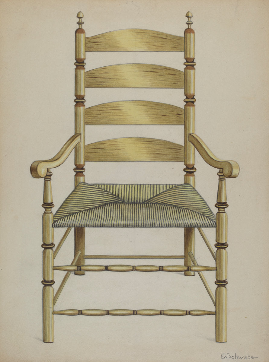 Armchair by Erwin Schwabe (American, active c. 1935), 16X12"(A3)Poster Print