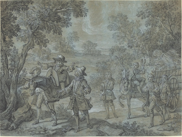 Ragotin declame des vers; des paysans croient qu'il preche by Jean-Baptiste Oudry (French, 1686 - 1755), 16X12"(A3)Poster Print
