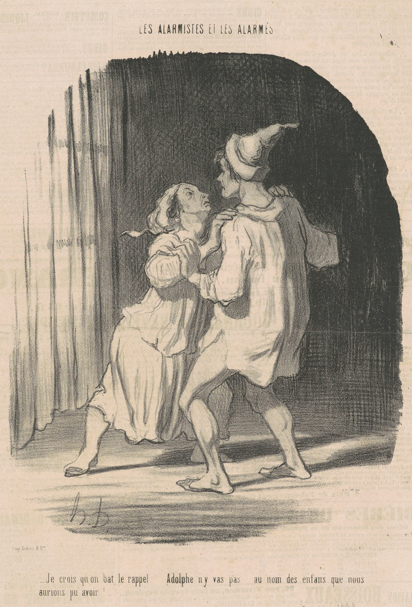 Je crois qu'on bat le rappel ... by Honoré Daumier (French, 1808 - 1879), 16X12"(A3)Poster Print
