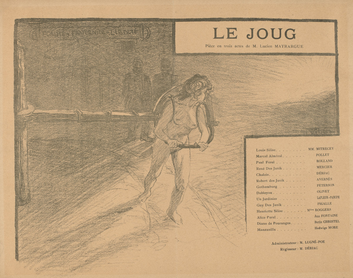 Le Joug by Pierre-Eugène Vibert (Swiss, 1875 - 1937), 16X12"(A3)Poster Print
