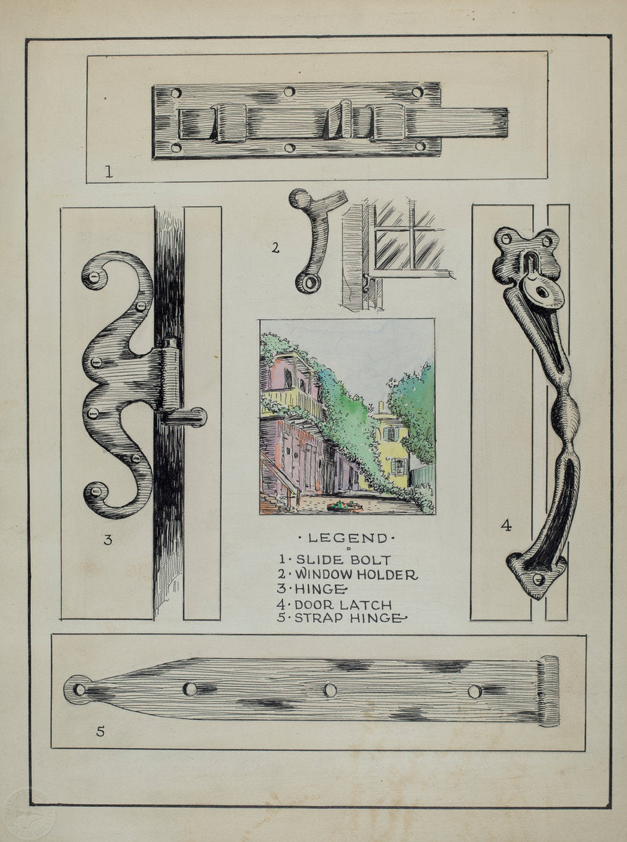 Iron Hardware by Al Curry (American, active c. 1935), 16X12"(A3)Poster Print