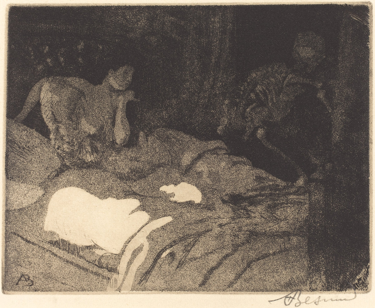 The Enigma (L'énigme) by Albert Besnard (French, 1849 - 1934), 16X12"(A3)Poster Print